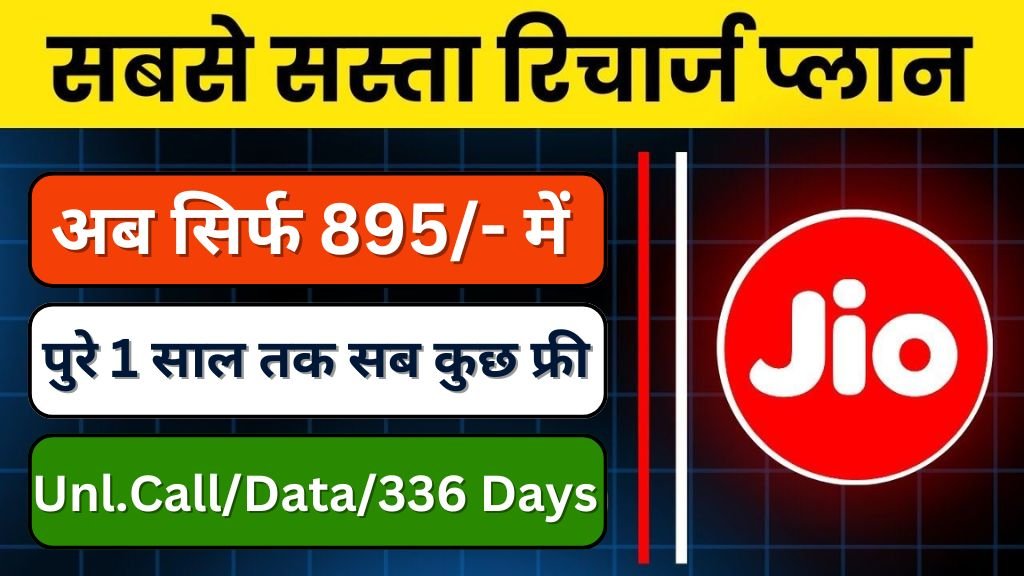 Jio Sasta Recharge: जिओ का सबसे सस्ता रिचार्ज प्लान लॉन्च अब सिर्फ 895 में 336 दिन की वैलिडिटी